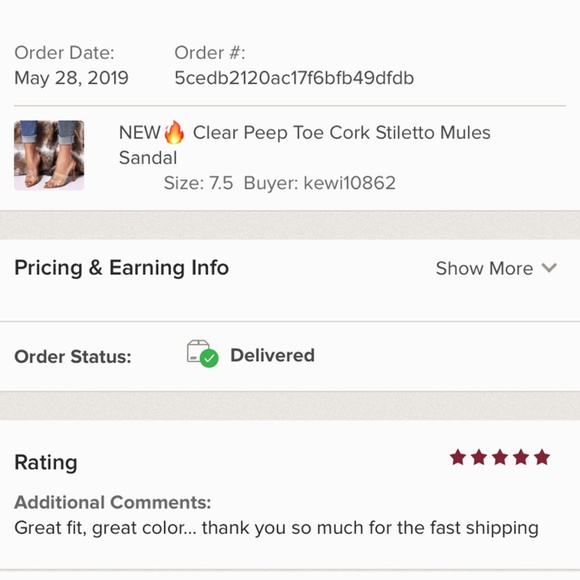 NEW🔥 Transparent Clear Peep Toe Cork Stiletto High Heel Mules Sandals Slip-On - Picture 7 of 8